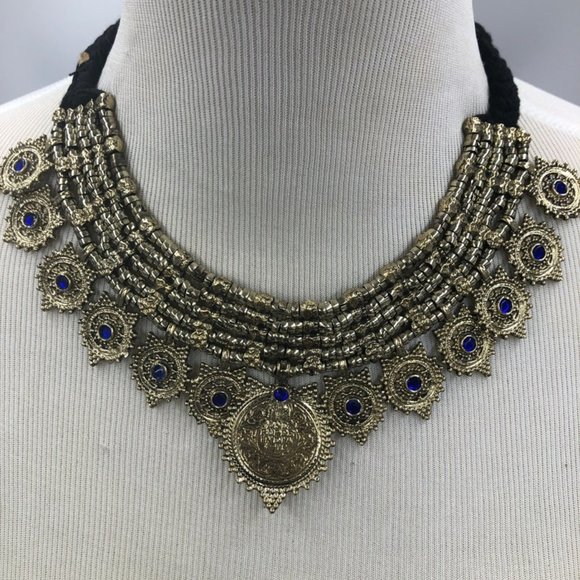 Afghan Vintage Multilayers Choker Necklace, Gift For Her, Vintage Coins Jewelry - Picture 11 of 12